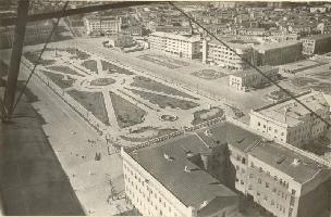 Вид сверху на восстановленный Сталинград